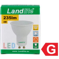 Landlite GU10 235 lm 4 W 3000K LED izzó