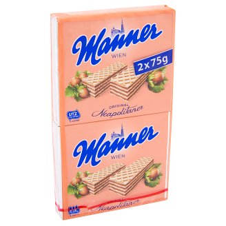 Manner mogyorókrémmel töltött ropogós ostyaszeletek 2 db 150 g