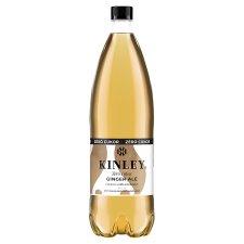 Kinley Ginger Ale Zero Sugar Energy-Free Carbonated Soft Drink with Sweeteners 1,5 l