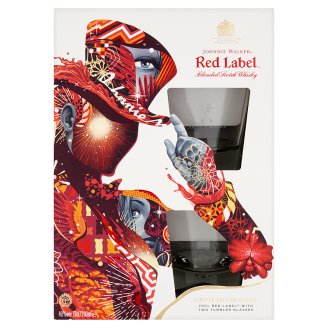 Johnnie Walker Red Label skót whisky + 2 pohár 40% 700 ml