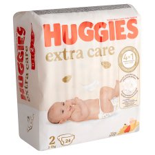 Huggies Extra Care 2, 3-6 kg, Disposable Nappies 24 pcs