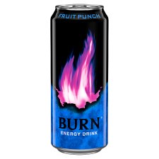 Burn Fruit Punch szénsavas vegyes gyümölcsízű ital, koffeinnel, inozitollal, B-vitaminnal 250 ml
