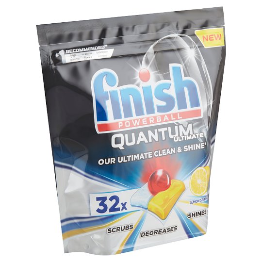 Finish Quantum Ultimate Lemon Sparkle Dishwasher Capsules 32 pcs