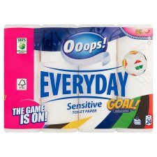 Ooops! Everyday Sensitive Goal! Toilet Paper 3 Ply 24 Rolls