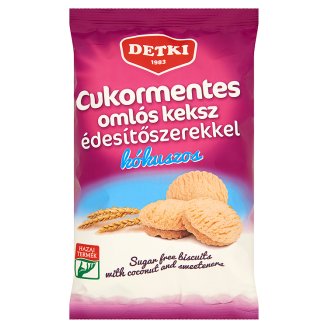 Detki cukormentes kókuszos omlós keksz édesítőszerekkel 180 g