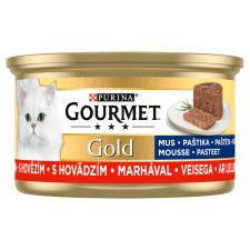 Gourmet Gold Pate Wet Cat Food with Beef 85 g