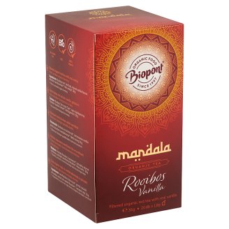 Biopont Mandala Rooibos Vanilla filterezett vörös BIO tea valódi vaníliával 20 filter 36 g