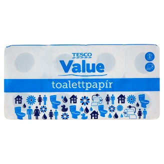 Tesco Value toalettpapír 8 tekercs