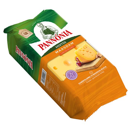 Pannónia Mester Maasdam zsíros, félkemény, erjedési lyukas tömbsajt 1 kg