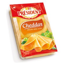 Président Cheddar szeletelt sajt 100 g