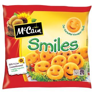 McCain Smiles fagyasztott, elősütött mosolygós burgonyatallér 450 g
