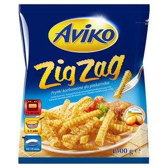 Aviko Zig Zag elősütött, gyorsfagyasztott, cikcakkos hasábburgonya sütőbe 1500 g