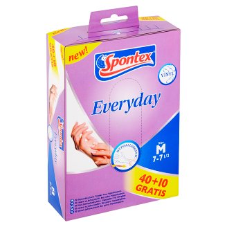 Spontex Everyday eldobható kesztyűk M-es méret 50 db