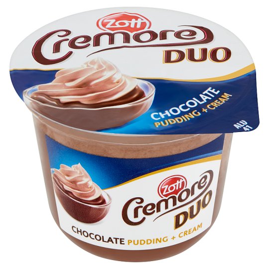 Zott Cremore Duo csokoládés puding kakaós tejszínhabbal 200 g