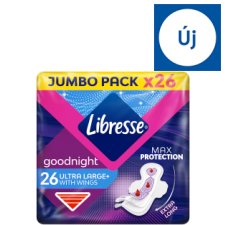 Libresse Ultra Large+ Goodnight szárnyas egészségügyi betét, éjszakai használatra 26 db