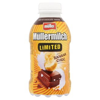 Müller Müllermilch Limited csokoládé és banán ízű zsírszegény ital 376 ml
