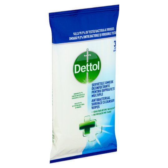 Dettol antibakteriális felülettisztító törlőkendő 36 db