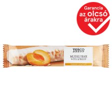 Tesco aszalt sárgabarackos müzliszelet joghurtos bevonattal 35 g