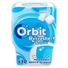 Orbit Refreshers Peppermint Mint and Menthol Flavoured Chewing Gum with Sweetener 67 g