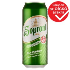 Soproni Klasszikus világos sör 4,5% 500 ml 