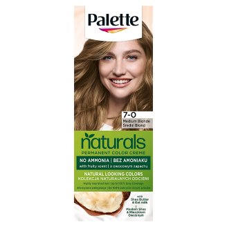 Schwarzkopf Palette Permanent Naturals Color Creme ápoló krémhajfesték 7-0 középszőke (400)