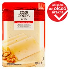 Tesco Gouda zsíros, félkemény szeletelt sajt 300 g