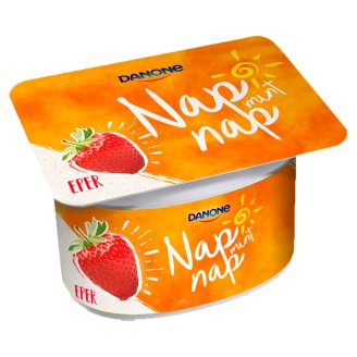 Danone Nap Mint Nap élő joghurtkultúrát tartalmazó, eperízű fermentált élelmiszerkészítmény 110 g