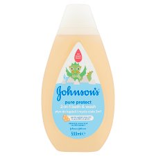 JOHNSON'S® Pure Protect 2 az 1-ben fürdető és tusfürdő gyermekeknek 500 ml