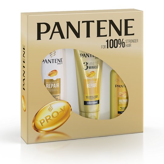 Ajándékcsomag: Pantene Intensive Repair sampon 400 ml, balzsam 200 ml, hajápoló olaj 100 ml