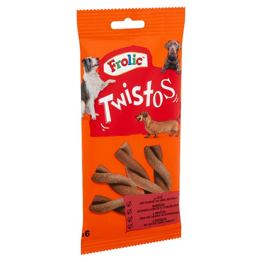 Frolic Twistos Complementary Pet Food For Dogs with Beef 6 pcs 105 g