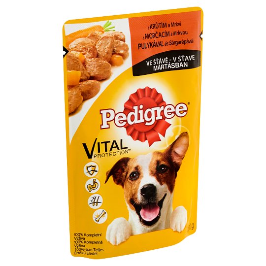 Pedigree Vital Protection teljes értékű állateledel felnőtt kutyák számára pulykával mártásban 100 g