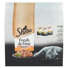 Sheba Fresh & Fine Complete Wet Food for Adult Cats 15 x 50 g (750 g)