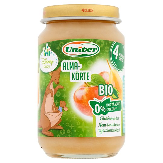 Univer BIO alma-körte bébidesszert 4 hónapos kortól 163 g