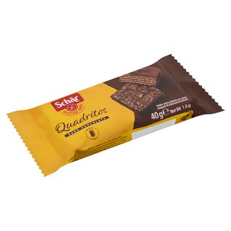 Schär Quadritos gluténmentes étcsokoládéval bevont kakaós ostya 2 db 40 g