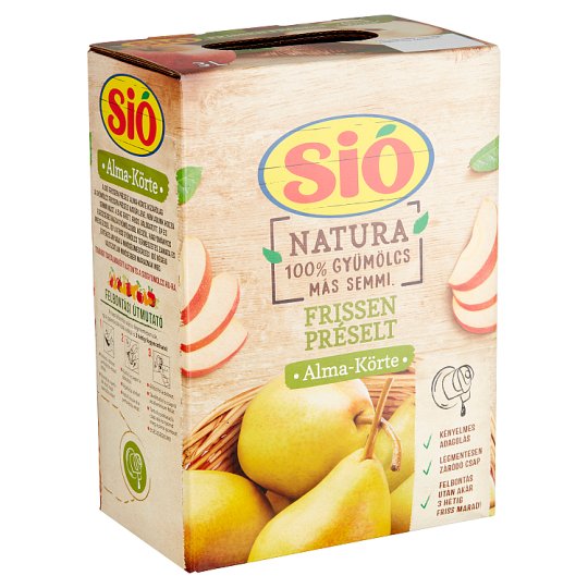 Sió Natura Directly Pressed ApplePear Juice 100 3 l Tesco Online