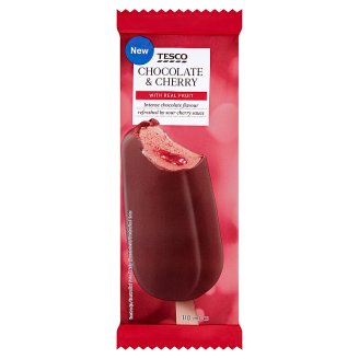 Tesco csokoládéízű jégkrém megyes szósszal, csokoládéval bevonva 110 ml