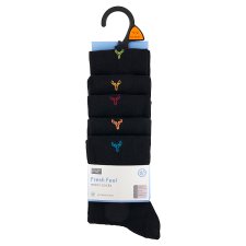 F&F 5 Pack Mens Black Socks 6 to 8