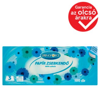 Springforce papír zsebkendő 3 rétegű 100 db