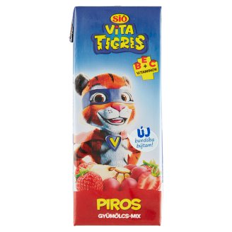 Sió VitaTigris piros gyümölcs-mix vegyes gyümölcsital 0,2 l