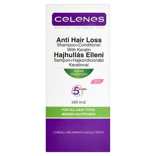 Celenes hajhullás elleni gyógynövény sampon + hajkondicionáló keratinnal minden hajtípusra 400 ml