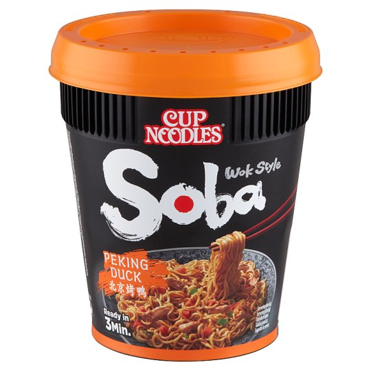 Nissin Cup Noodles Soba instant tészta búzalisztből pekingi kacsa ízű szósszal 87 g