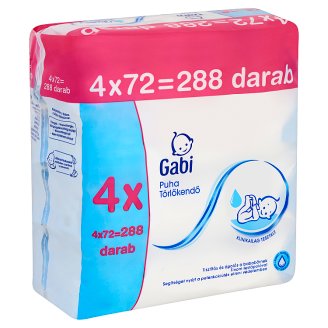 Gabi puha törlőkendő 4 x 72 db
