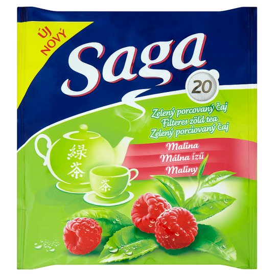 Saga Málna zöld tea 20 filter