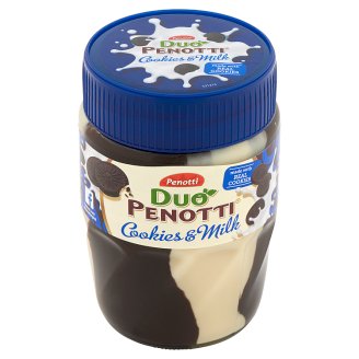 Duo Penotti Cookies & Milk lágy, kenhető tejes-kakaós kekszkrém valódi kekszből 350 g