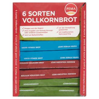 Pema teljes értékű gabonákból készült 6 féle kenyérválgatás 10 x 50 g