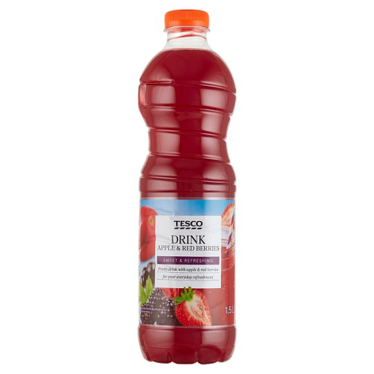 Tesco Apple & Red Berries Drink with Sugar and Sweetener 1,5 l Tesco