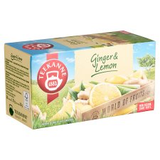 Teekanne World of Fruits Ginger & Lemon Flavoured Herbal & Fruit Tea Blend 20 Tea Bags 35 g