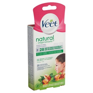 Veet Natural Inspirations hideggyanta szalagok arcra törlőkendőkkel 20 db