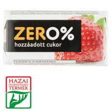 Szerencsi Zero% epres krémmel töltött tejcsokoládé édesítőszerrel 21 g