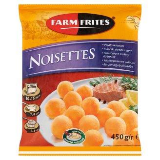 Farm Frites elősütött, gyorsfagyasztott, félkész burgonyagolyók sütőbe 450 g